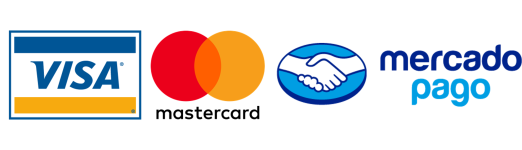 Métodos de pago: Visa, Mastercard, Mercado Pago